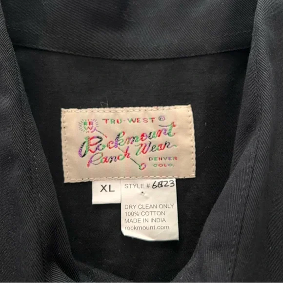 Rockmount Men's Star & Scroll Embroidered Western Shirt Sz XL - Picture 6 of 9